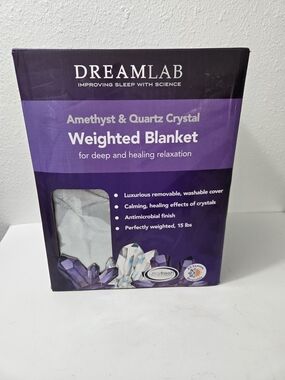 Amethyst & Quartz Crystal Weighted Blanket - Purple